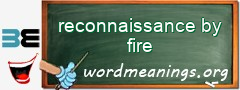 WordMeaning blackboard for reconnaissance by fire
